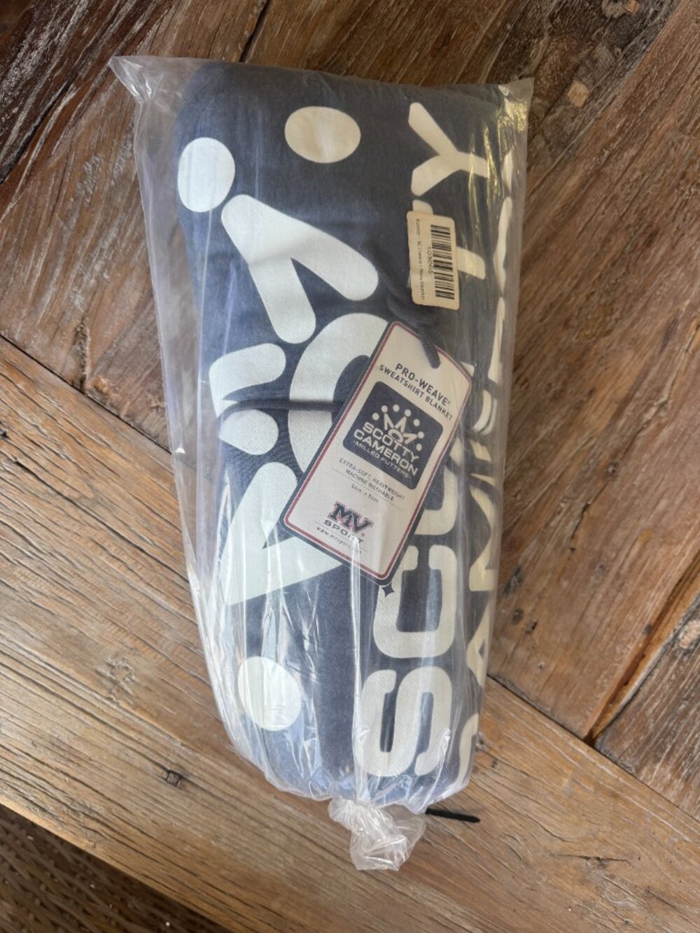 Scotty Cameron Navy/Grey Sweatshirt Blanket 54 x 84 - 7 Point Crown logo BN NU